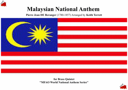 Malaysian National Anthem for Brass Quintet (MFAO World National Anthem Series) image number null