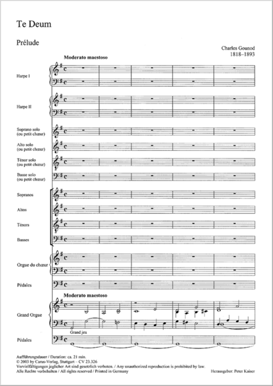 Te Deum Te Deum 4-Part scores gallery preview page 2