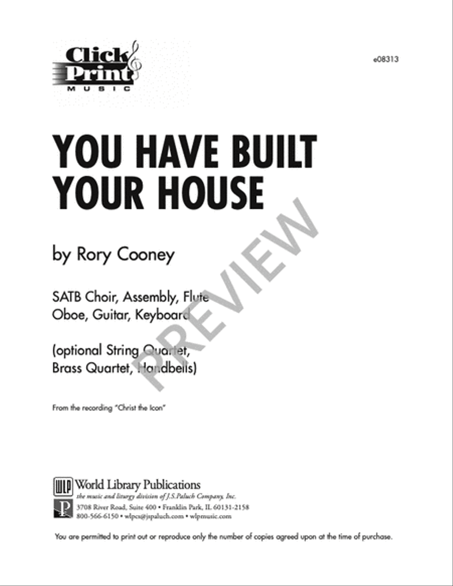 You Have Built Your House 4-Part scores gallery preview page 17