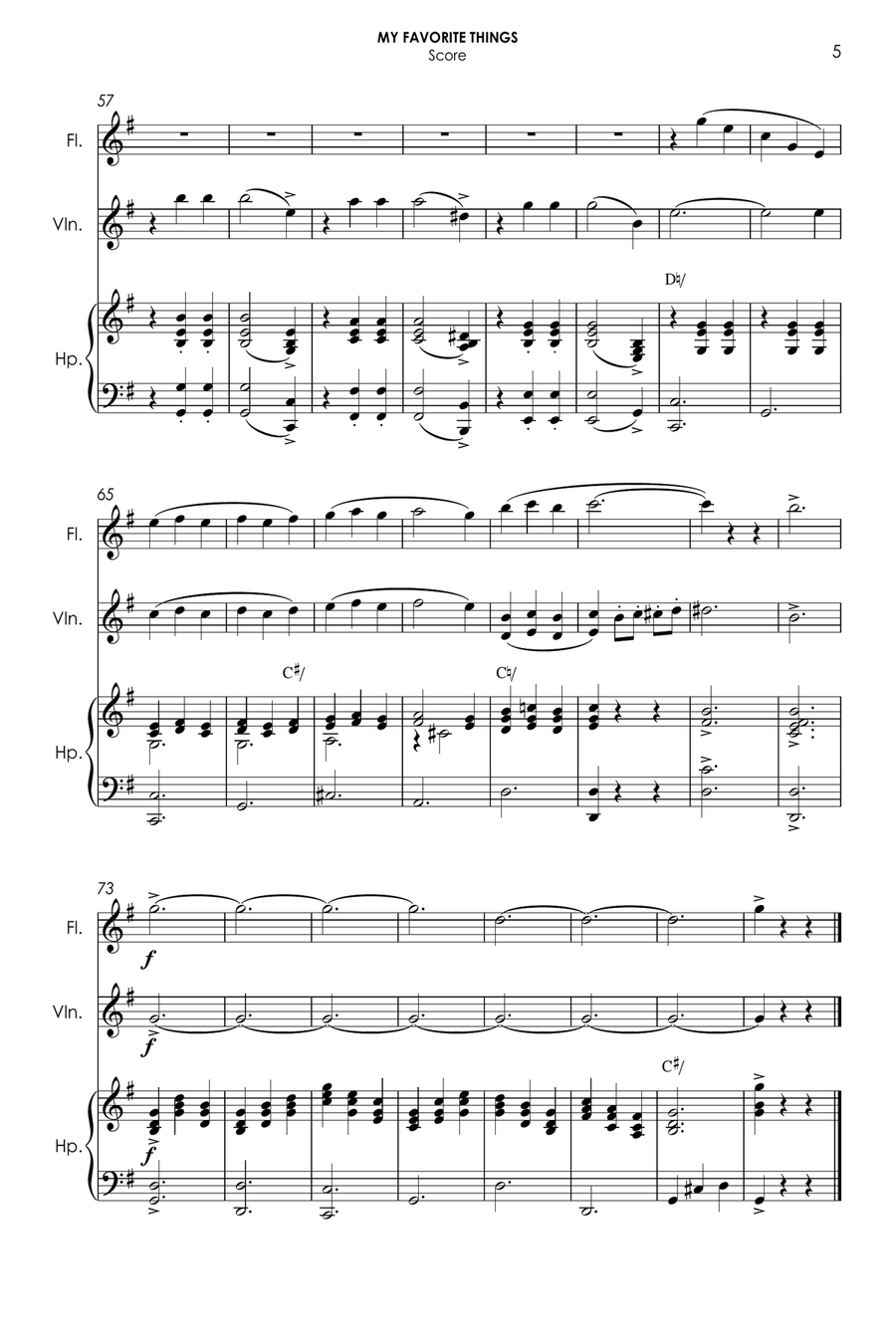 My Favorite Things Small Ensemble scores gallery preview page 5