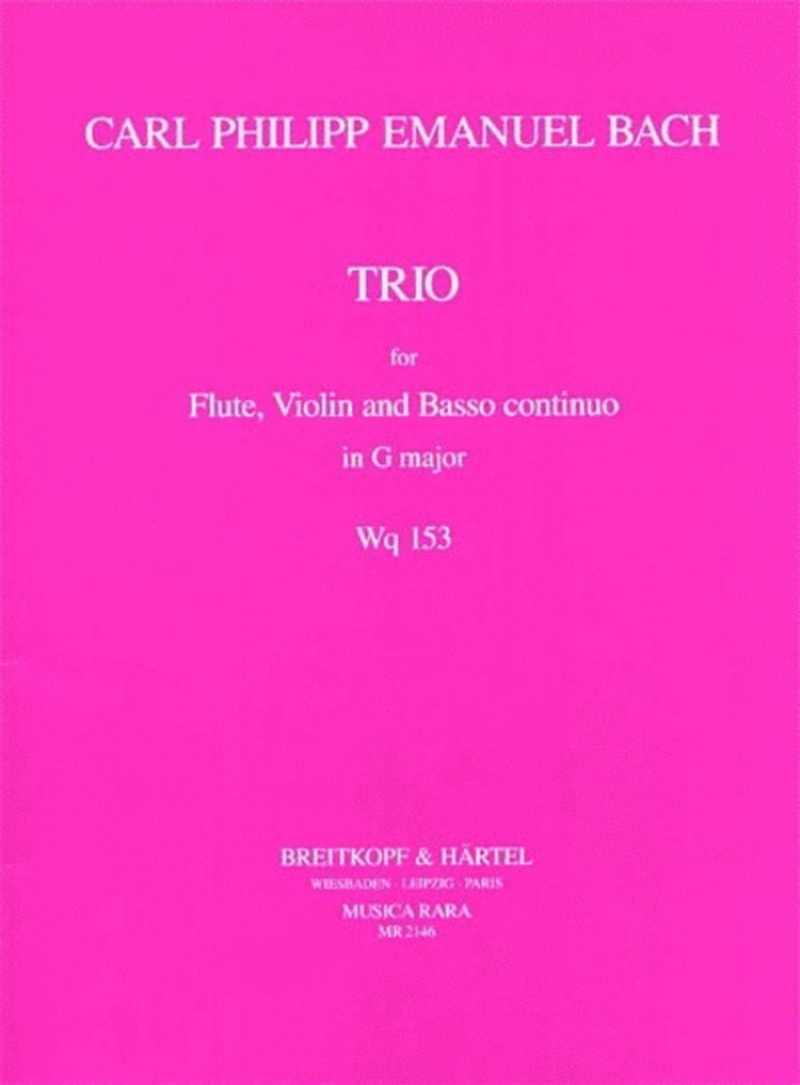Trio Sonata in G Wq 153