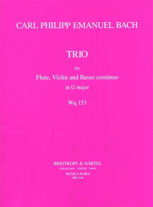 Trio Sonata in G Wq 153