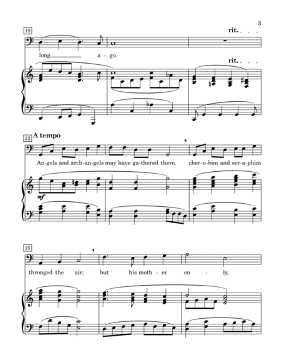 In the Bleak Midwinter - Bass Solo Bass Voice scores gallery preview page 3