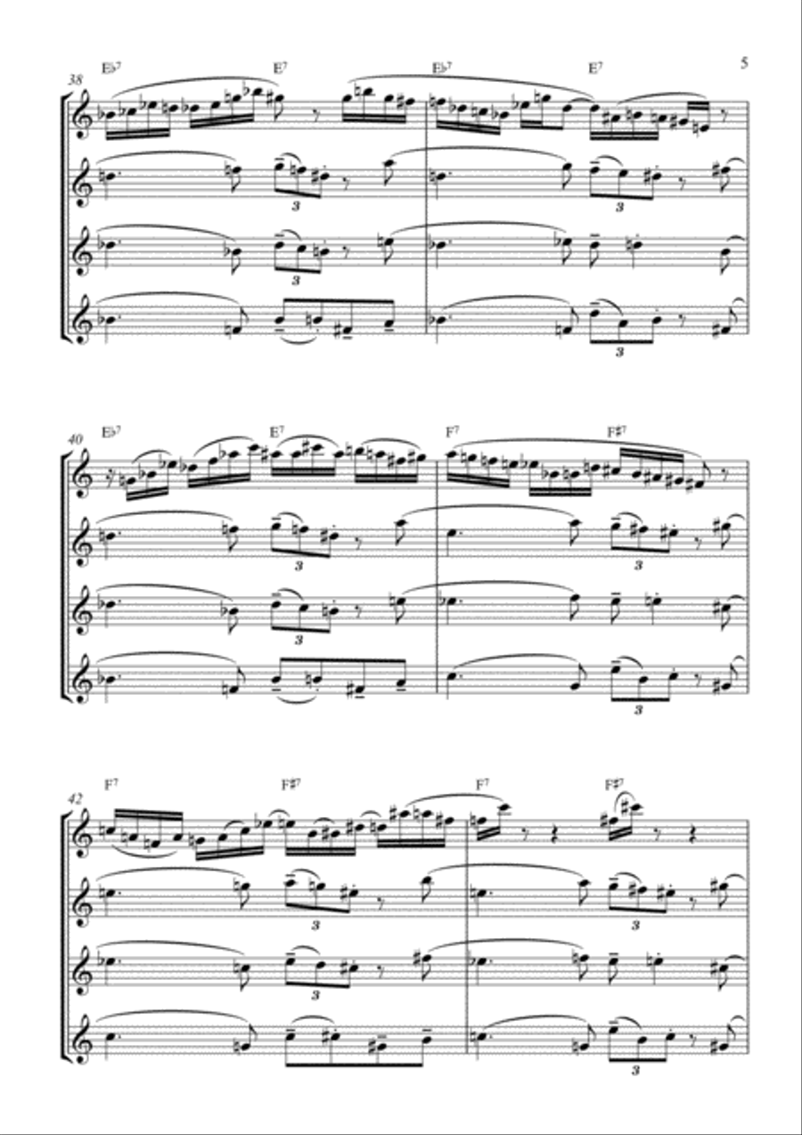 Epistrophy Woodwind Quartet scores gallery preview page 5
