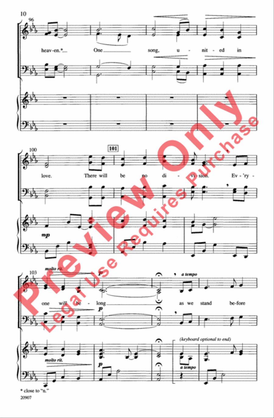 One Song One Song 4-Part scores gallery preview page 10