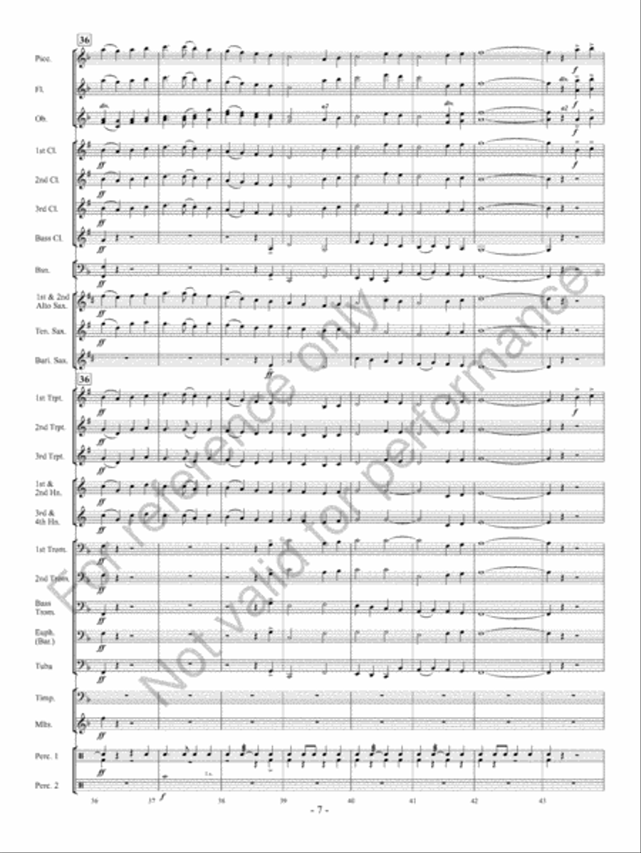Yorkshire Folk Song Suite Concert Band scores gallery preview page 8