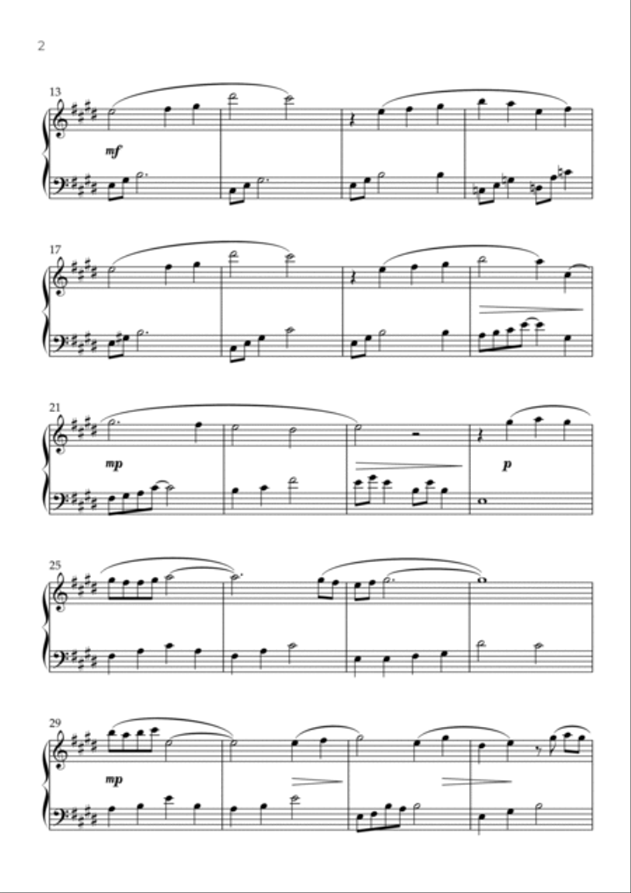 Main Theme (final Fantasy Vii) Easy Piano scores gallery preview page 2