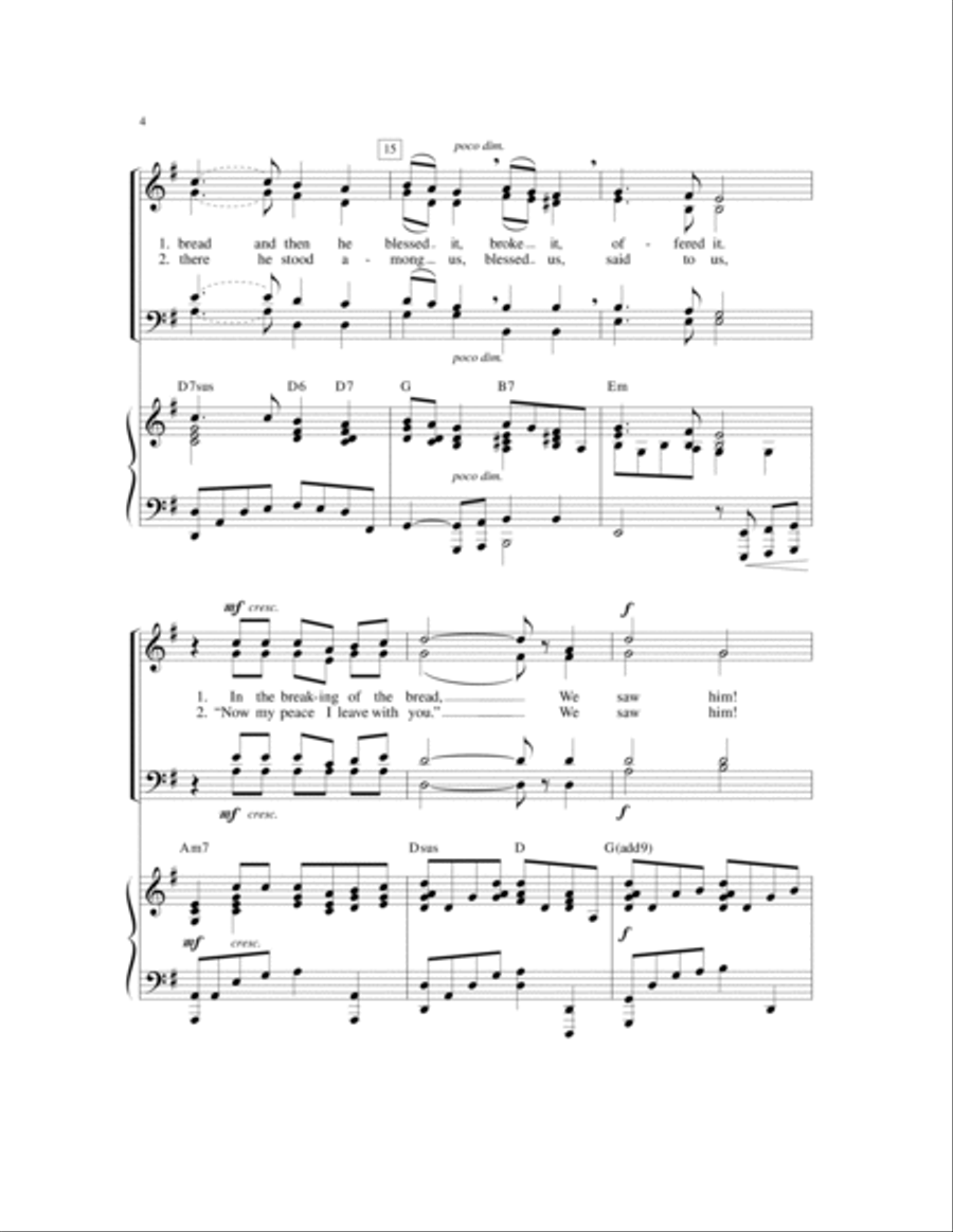 In the Breaking of the Bread | Download Edition 4-Part scores gallery preview page 4