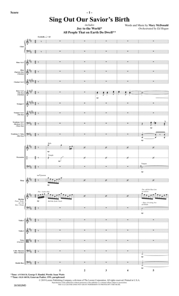 Sing Out Our Savior's Birth - Orchestral Score and Parts