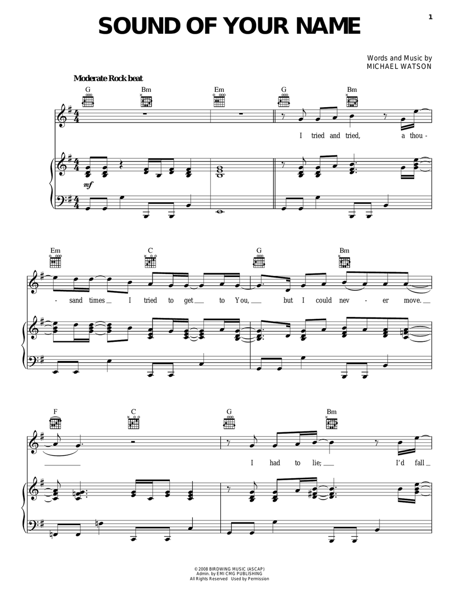 Sound Of Your Name Sound Of Your Name Acoustic Guitar scores gallery preview page 1