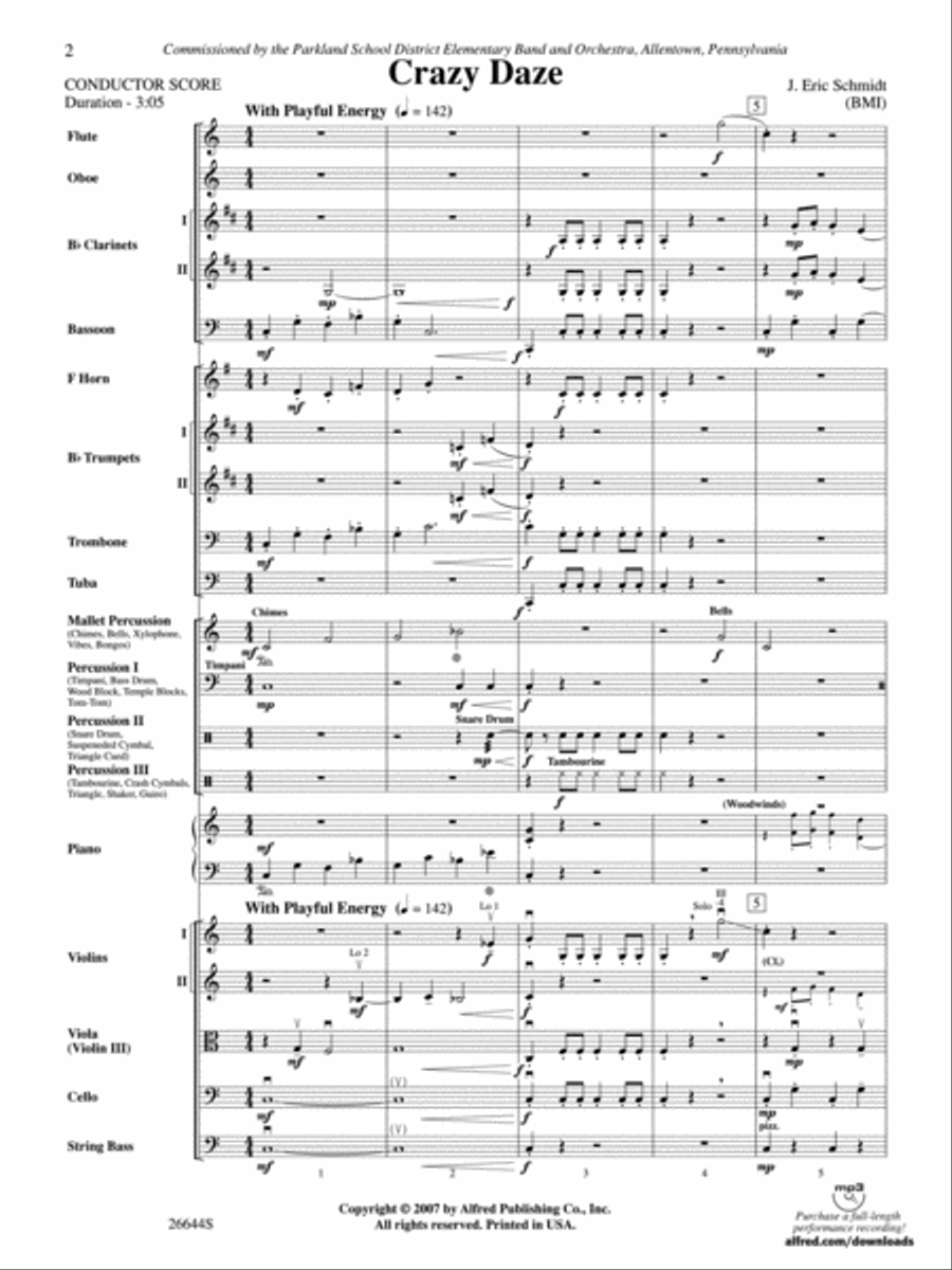 Crazy Daze Crazy Daze Full Orchestra scores gallery preview page 2