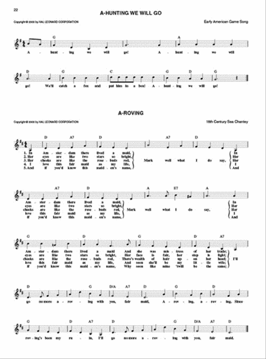 The Folksong Fake Book Piano scores gallery preview page 2