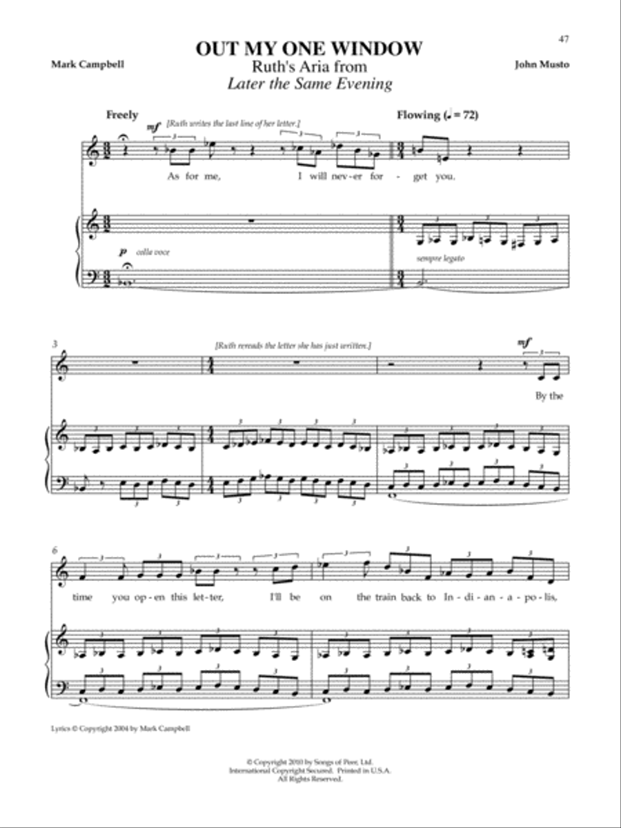 Out My One Window Voice scores gallery preview page 1
