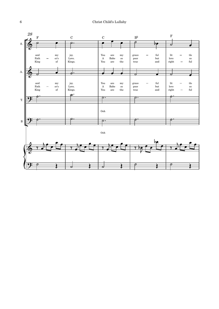 Christ Child's Lullaby (Taladh Chriosda) - SATB and Piano 4-Part scores gallery preview page 6