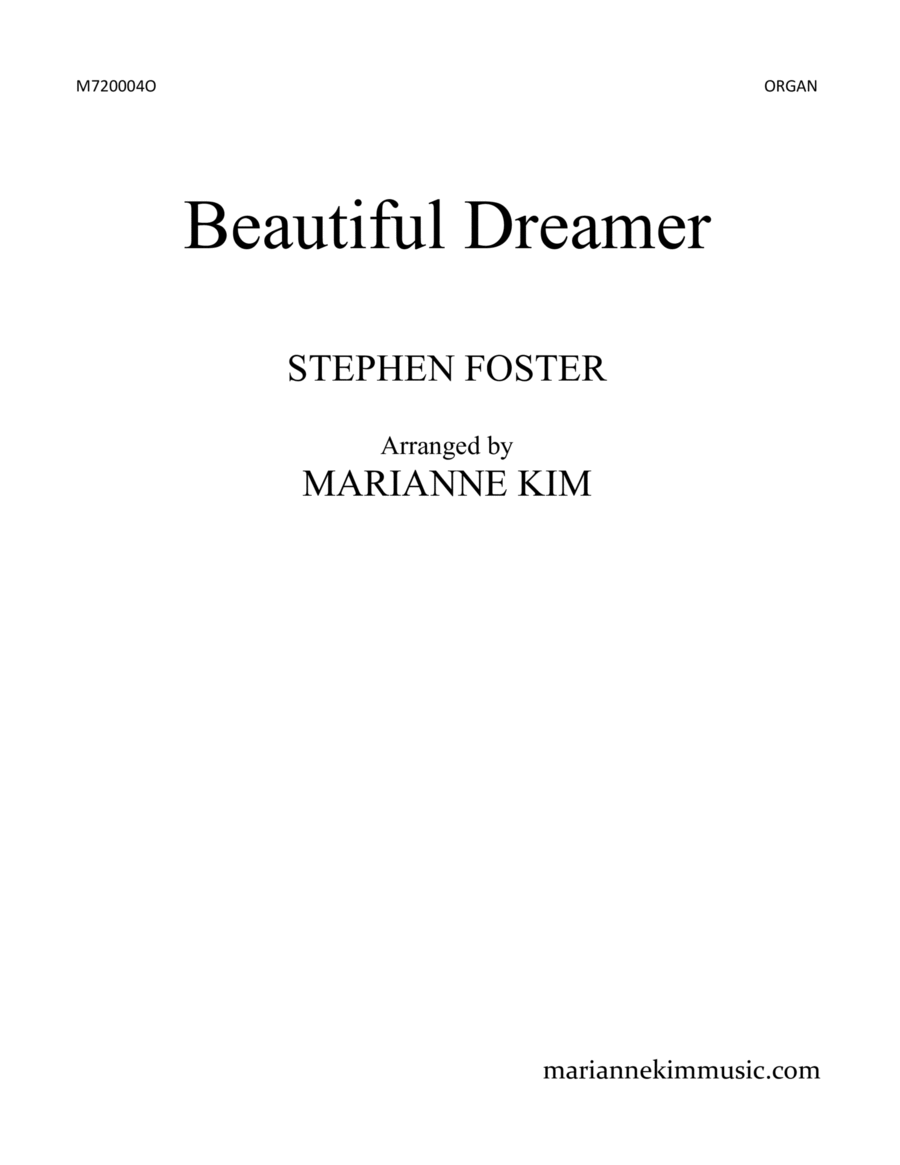 Beautiful Dreamer Beautiful Dreamer Organ Solo scores gallery preview page 1