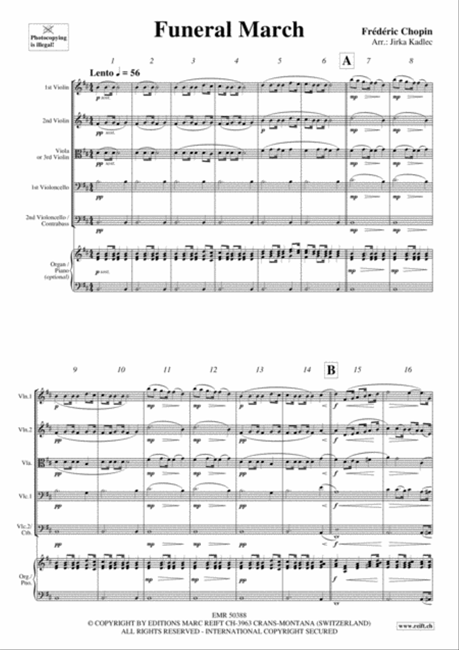 Funeral March String Orchestra scores gallery preview page 3
