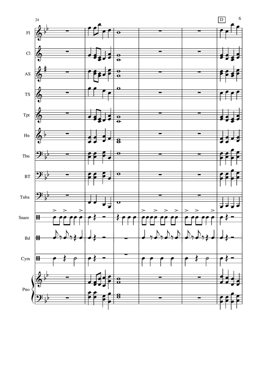 Beijing Folk Song Beijing Folk Song Concert Band scores gallery preview page 6