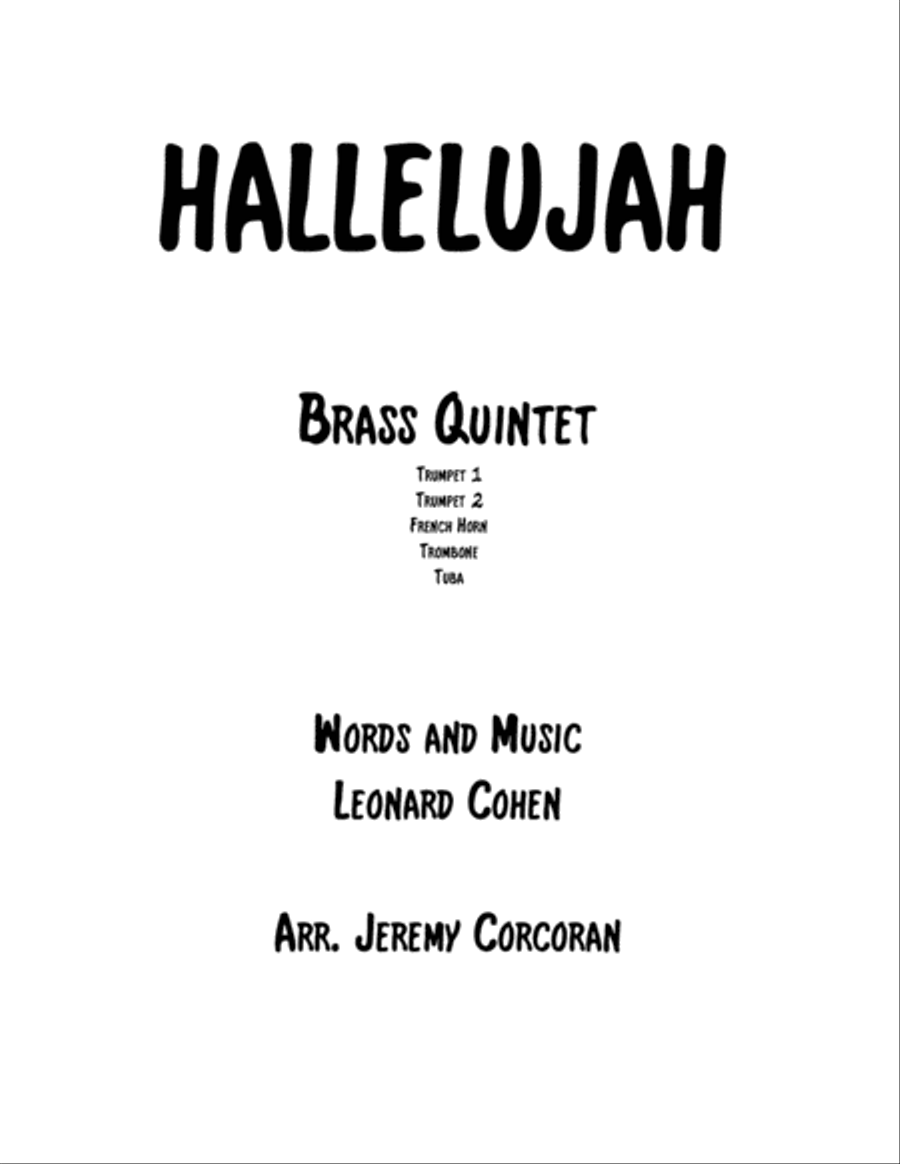 Hallelujah Brass Ensemble scores gallery preview page 1