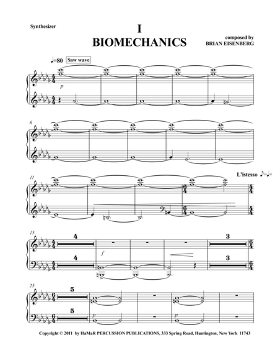 I Biomechanics Marimba scores gallery preview page 1