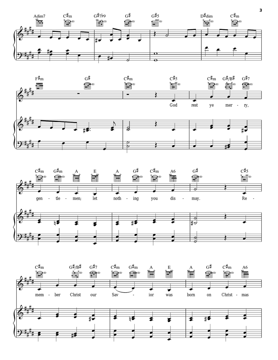 God Rest Ye Merry Gentlemen A Cappella scores gallery preview page 3