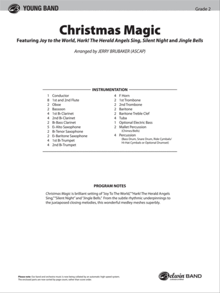 Christmas Magic: Score Christmas Magic: Score Concert Band scores gallery preview page 1