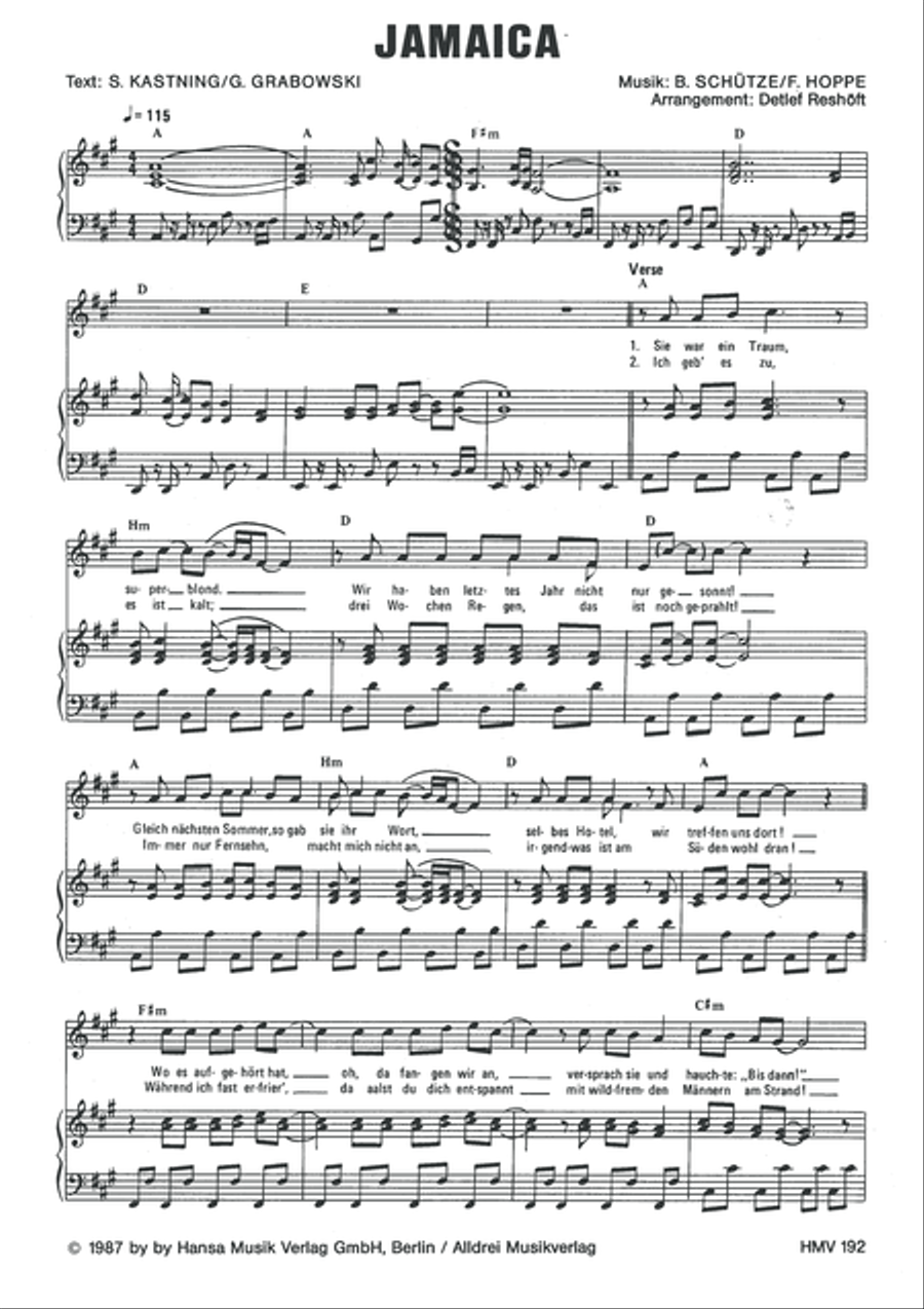 Jamaica Piano, Vocal scores gallery preview page 3