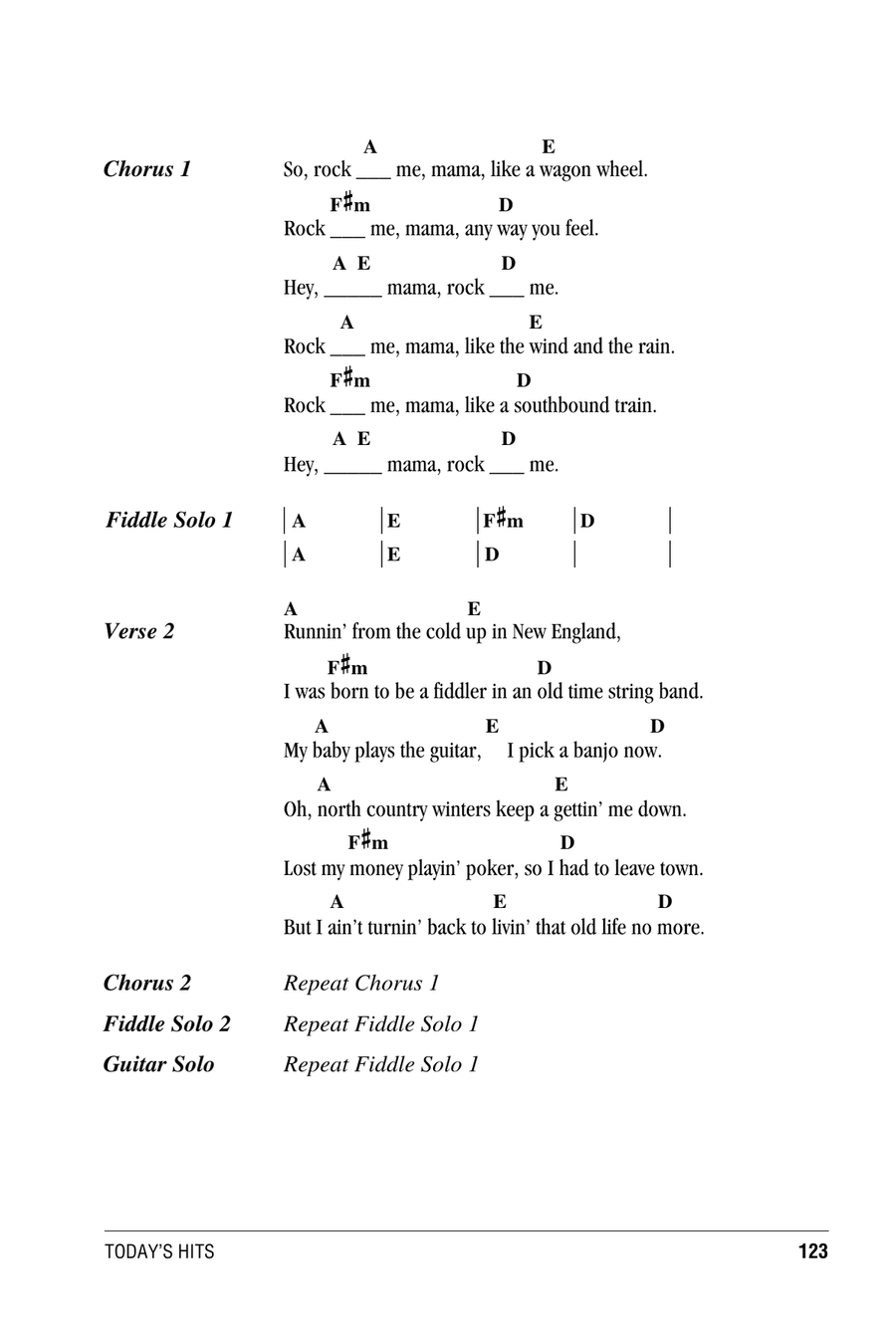 Wagon Wheel Acoustic Guitar scores gallery preview page 2