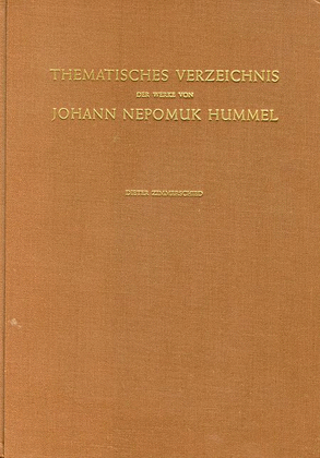 Verzeichnis der Werke J. N. Hummels. Ln.