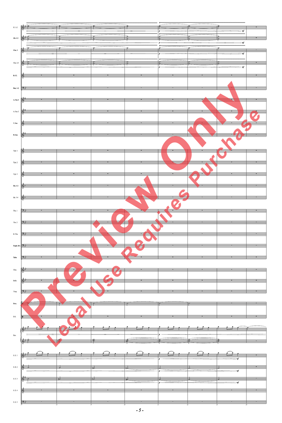 Ukrainian Bell Carol Ukrainian Bell Carol Concert Band scores gallery preview page 6