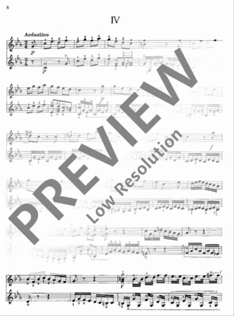 12 Duos Classical Guitar scores gallery preview page 9