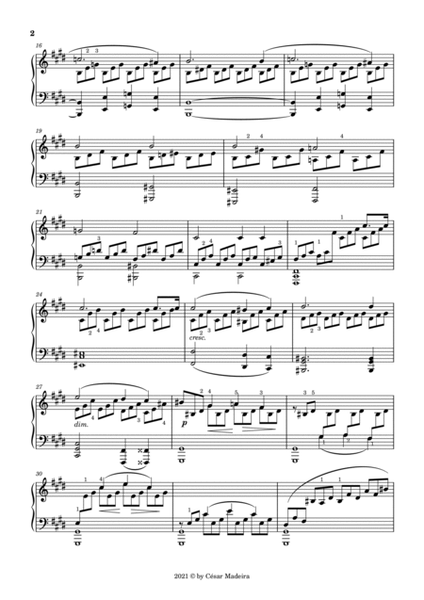 Moonlight Sonata by Beethoven 1 mov. - Original Version (Fingered)