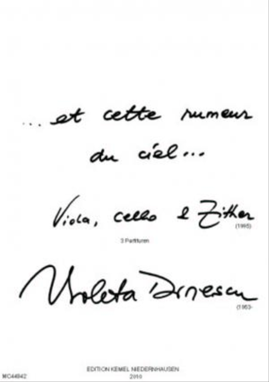 Et cette rumeur du ciel Cello scores gallery preview page 1