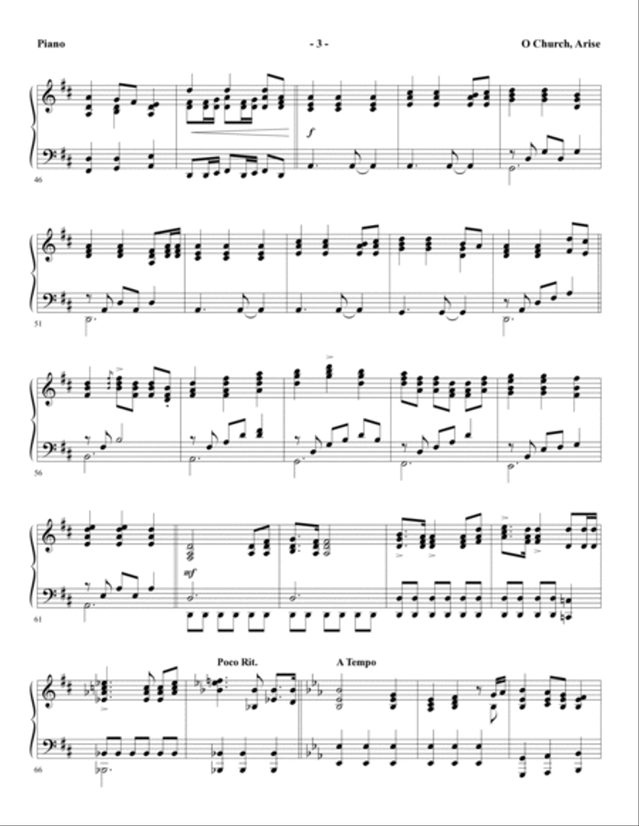 O Church, Arise (Arise, Shine) - Piano Choir scores gallery preview page 3