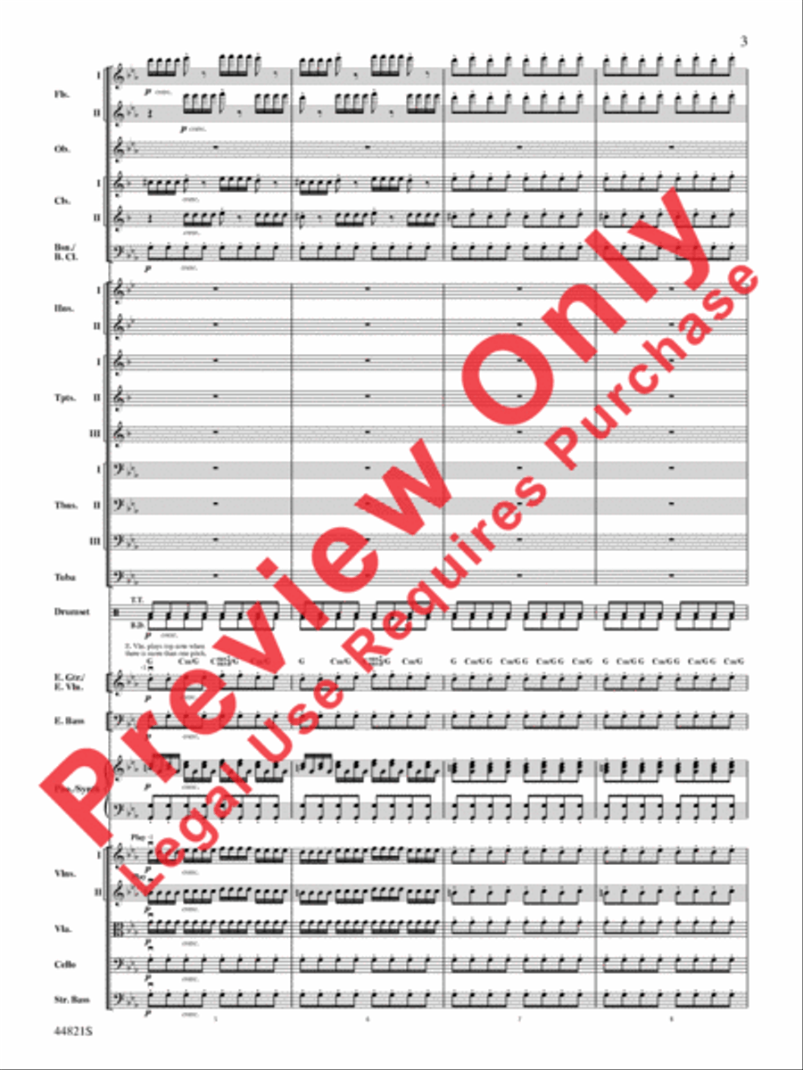Dreams of Fireflies (On a Christmas Night) Full Orchestra scores gallery preview page 4