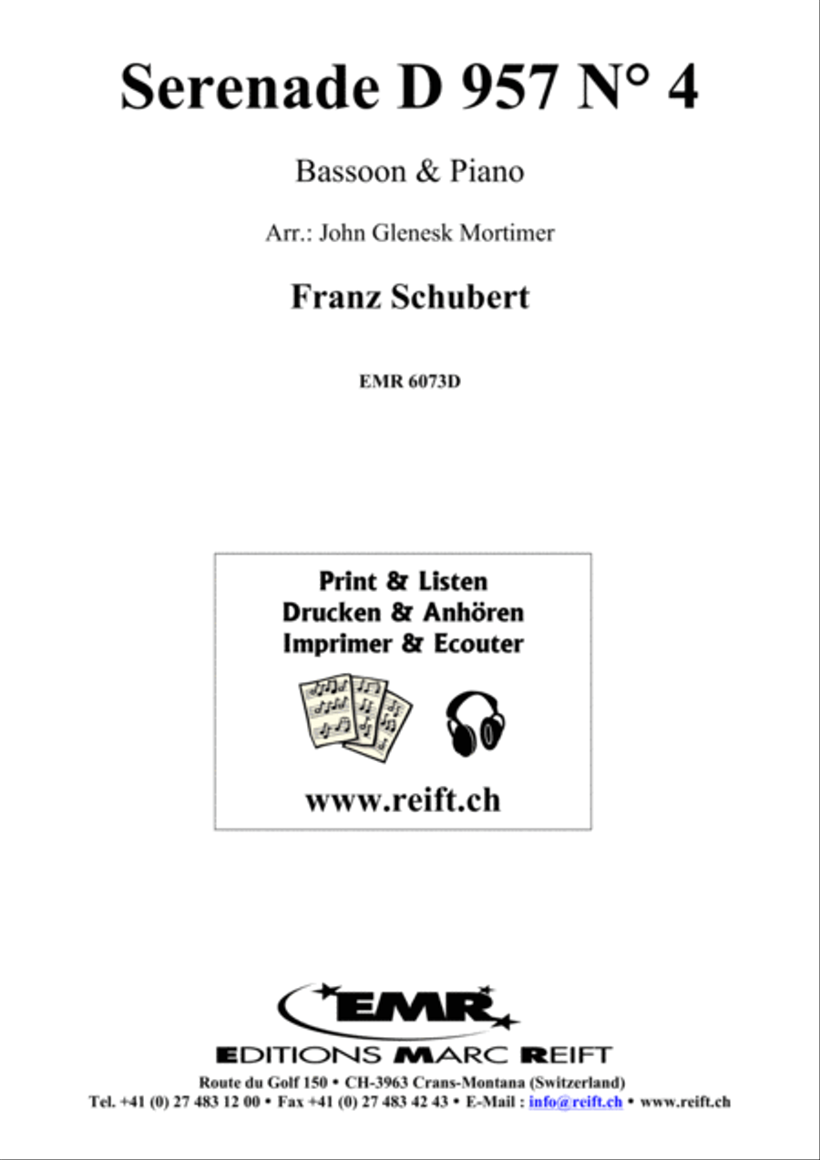 Serenade Serenade Bassoon Solo scores gallery preview page 2
