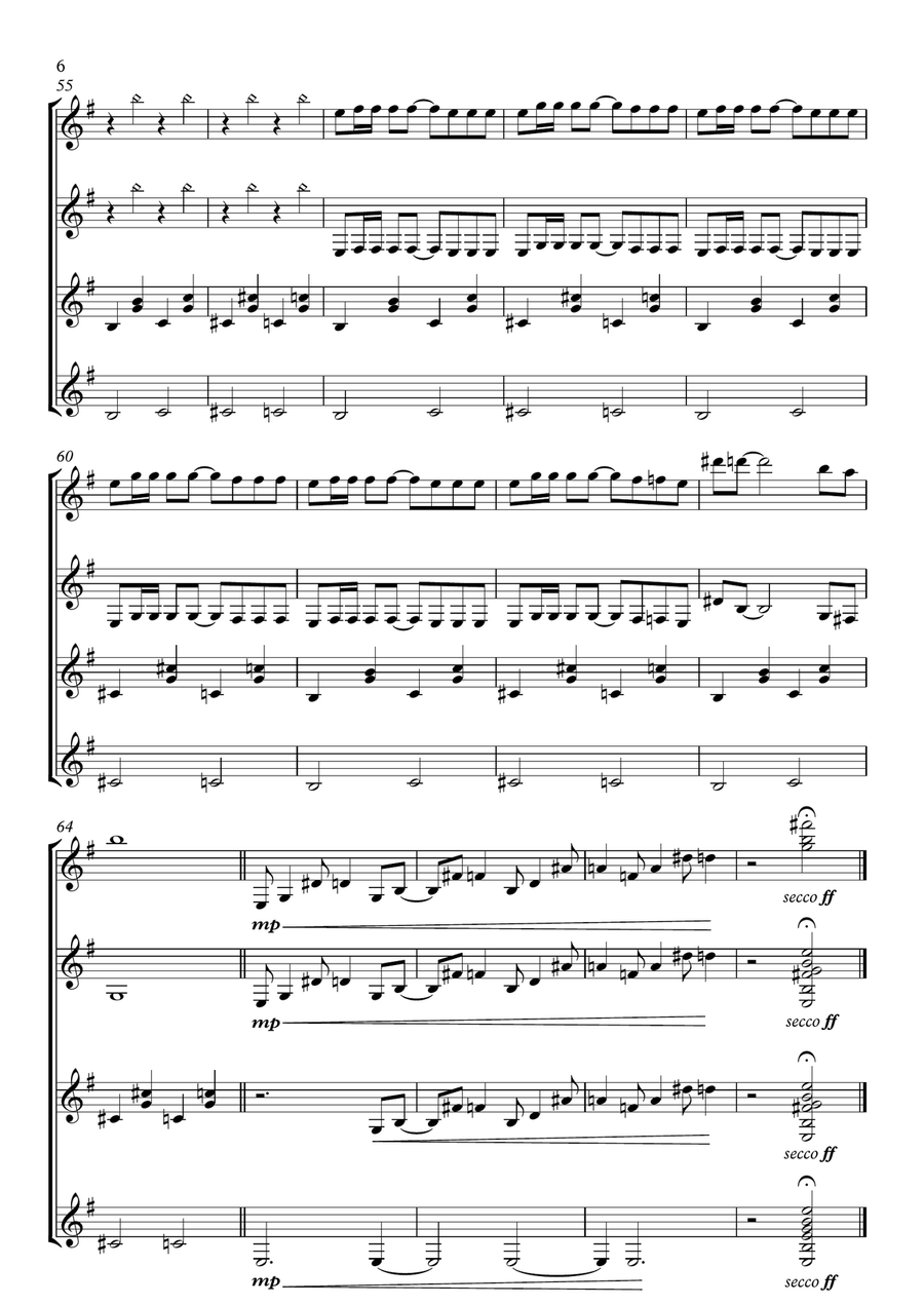 James Bond Theme - Score Only Guitar Ensemble scores gallery preview page 6
