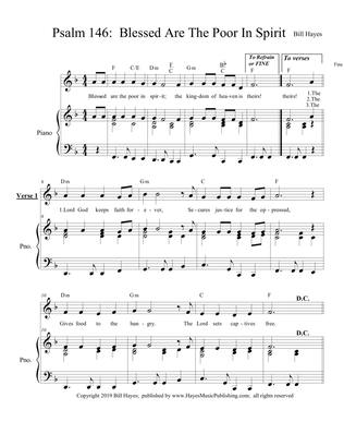 Psalm 146: Blessed are the poor in spirit - piano/vocal
