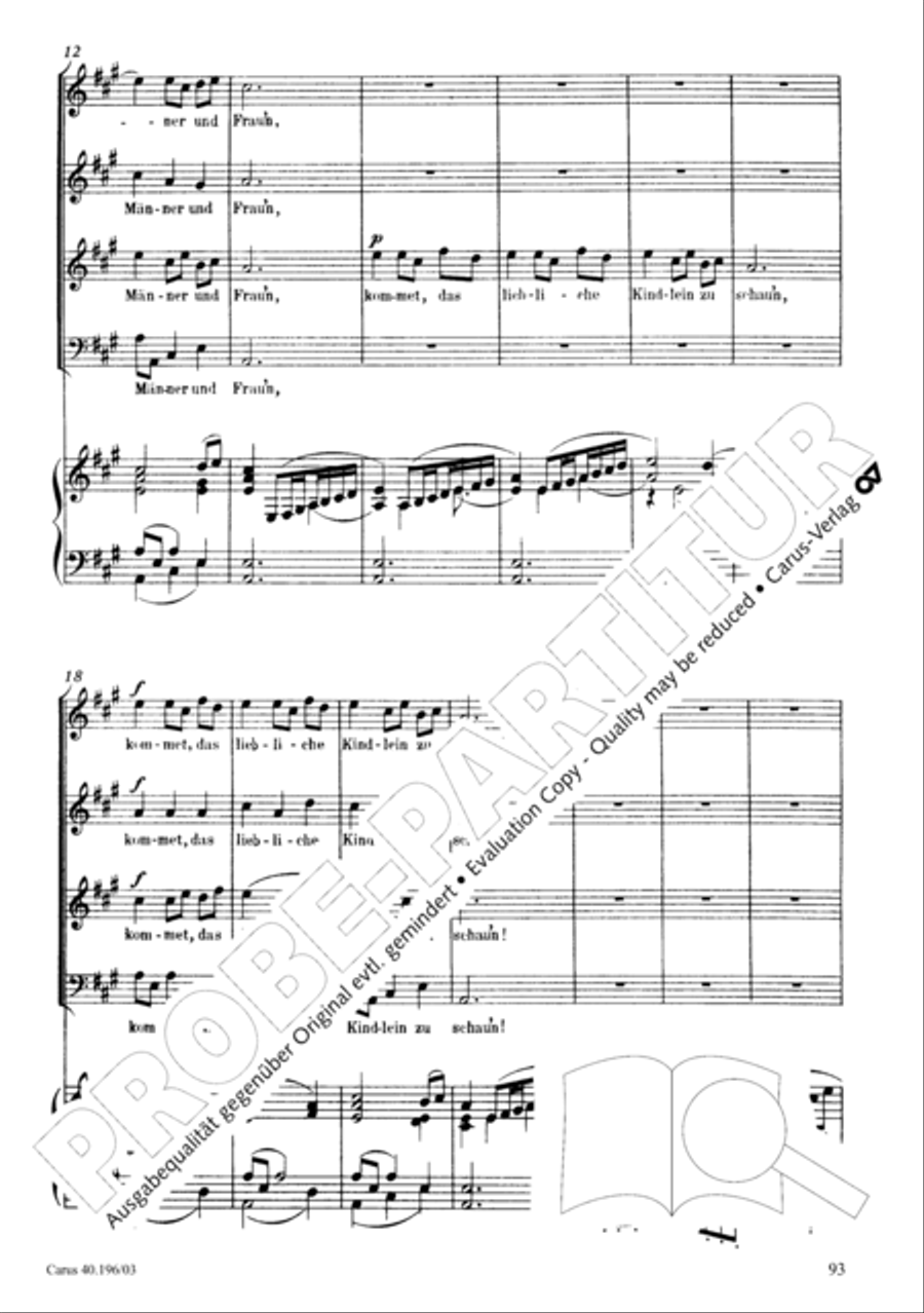Die Geburt Christi SSA scores gallery preview page 94