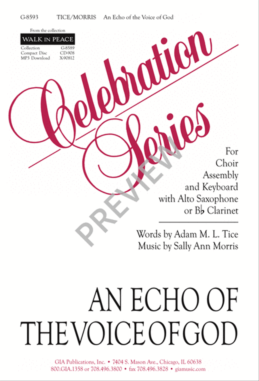 An Echo of the Voice of God 4-Part scores gallery preview page 2