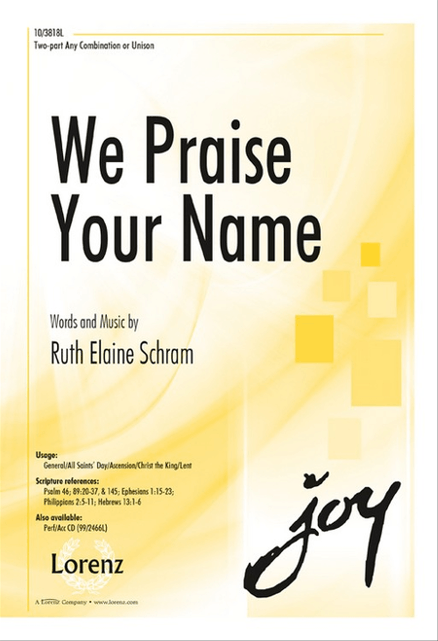 We Praise Your Name Unison Choir scores gallery preview page 1