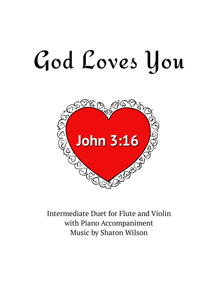 God Loves You (Violin and/or Flute Duet) Flute scores gallery preview page 1