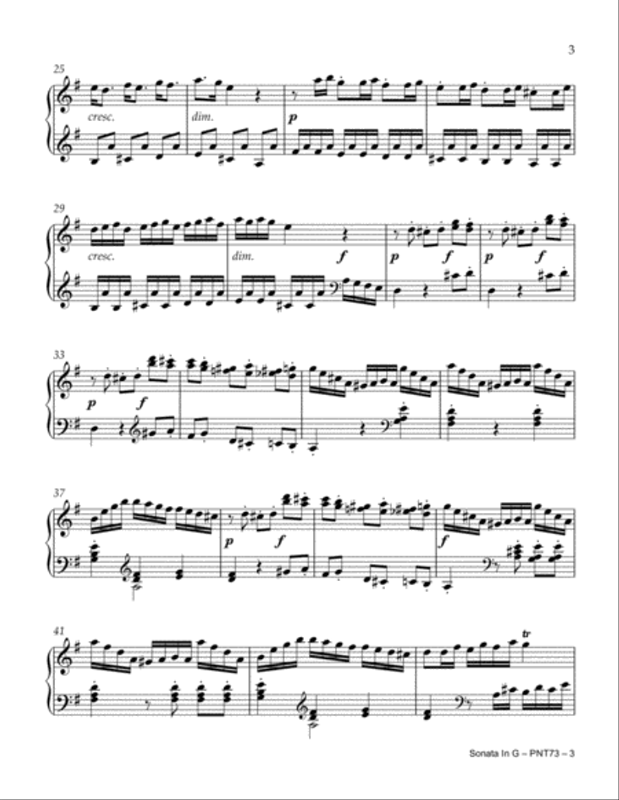 Sonata In G Major (K. 283) Piano Method scores gallery preview page 3
