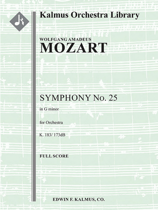 Book cover for Symphony No. 25 in G minor, K. 183/173dB