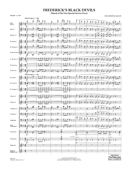 Frederick's Black Devils - Conductor Score (Full Score)