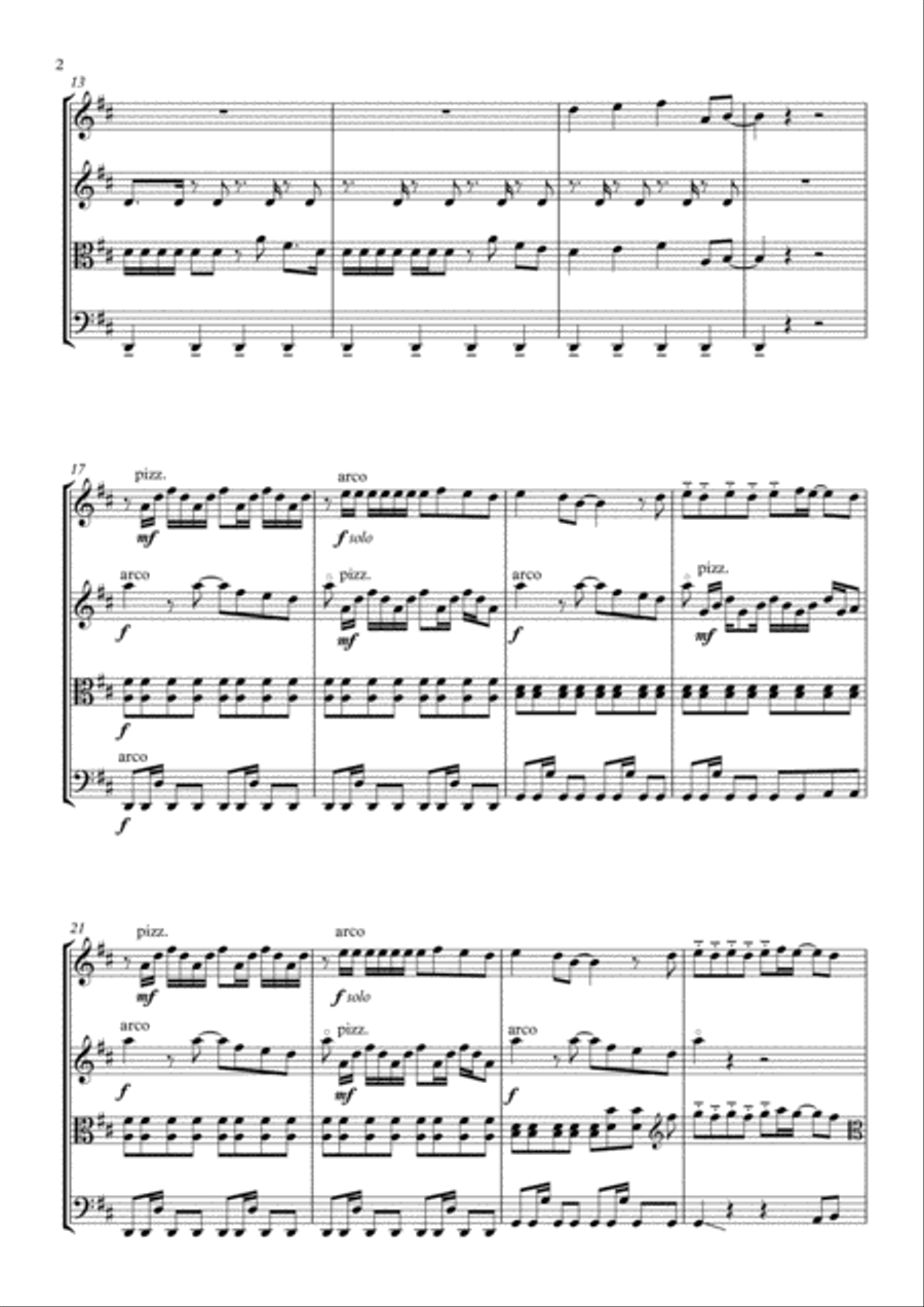Best Day Of My Life String Quartet scores gallery preview page 2
