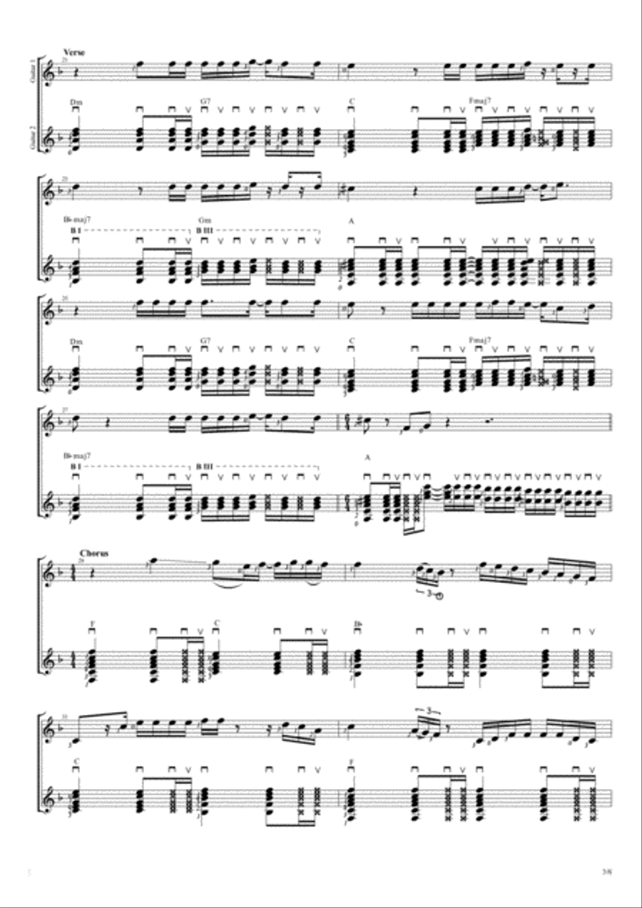 Wild World Guitar Solo scores gallery preview page 3