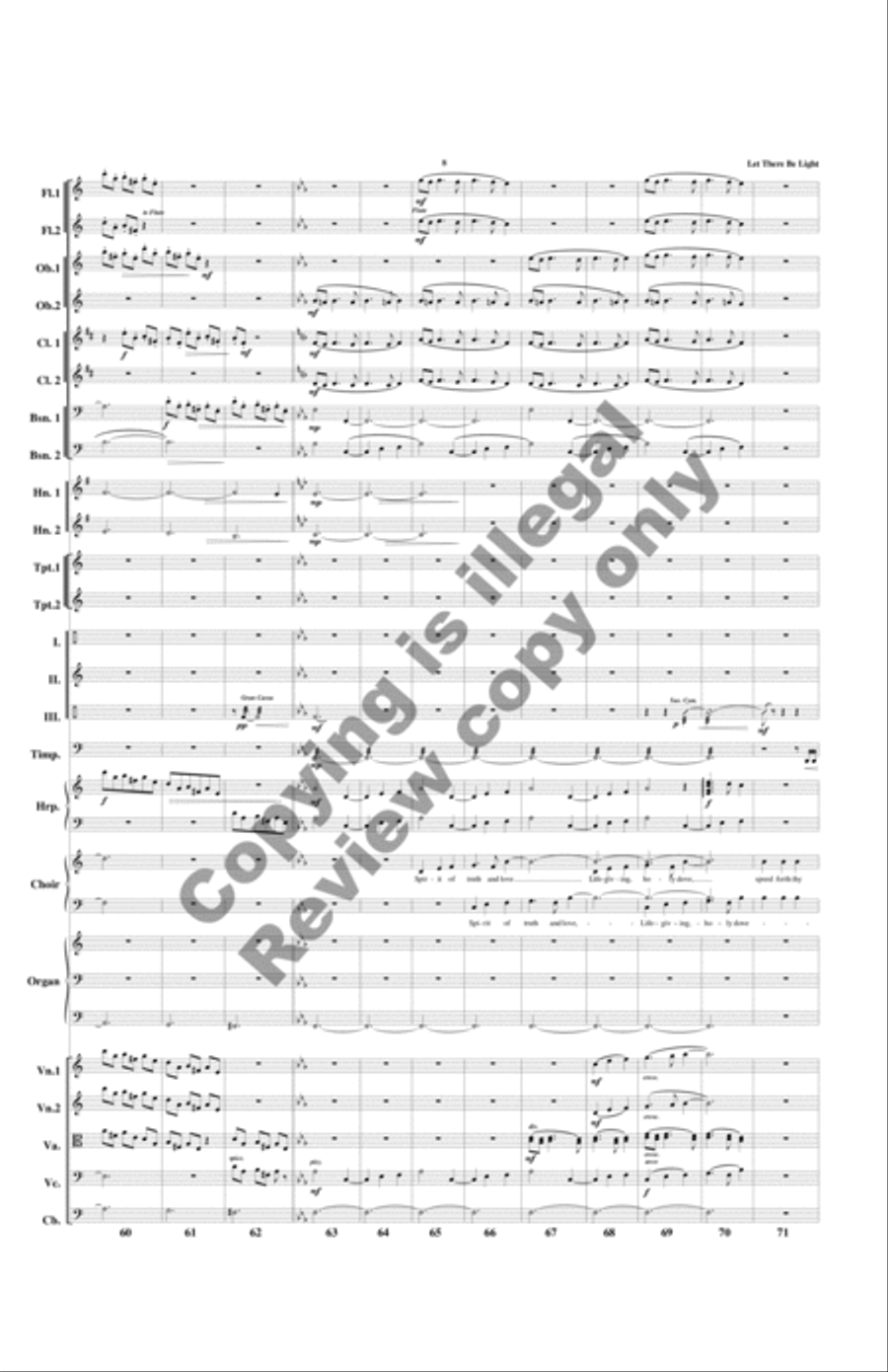 Let There Be Light! (Additional Orchestra Score) Choir scores gallery preview page 6