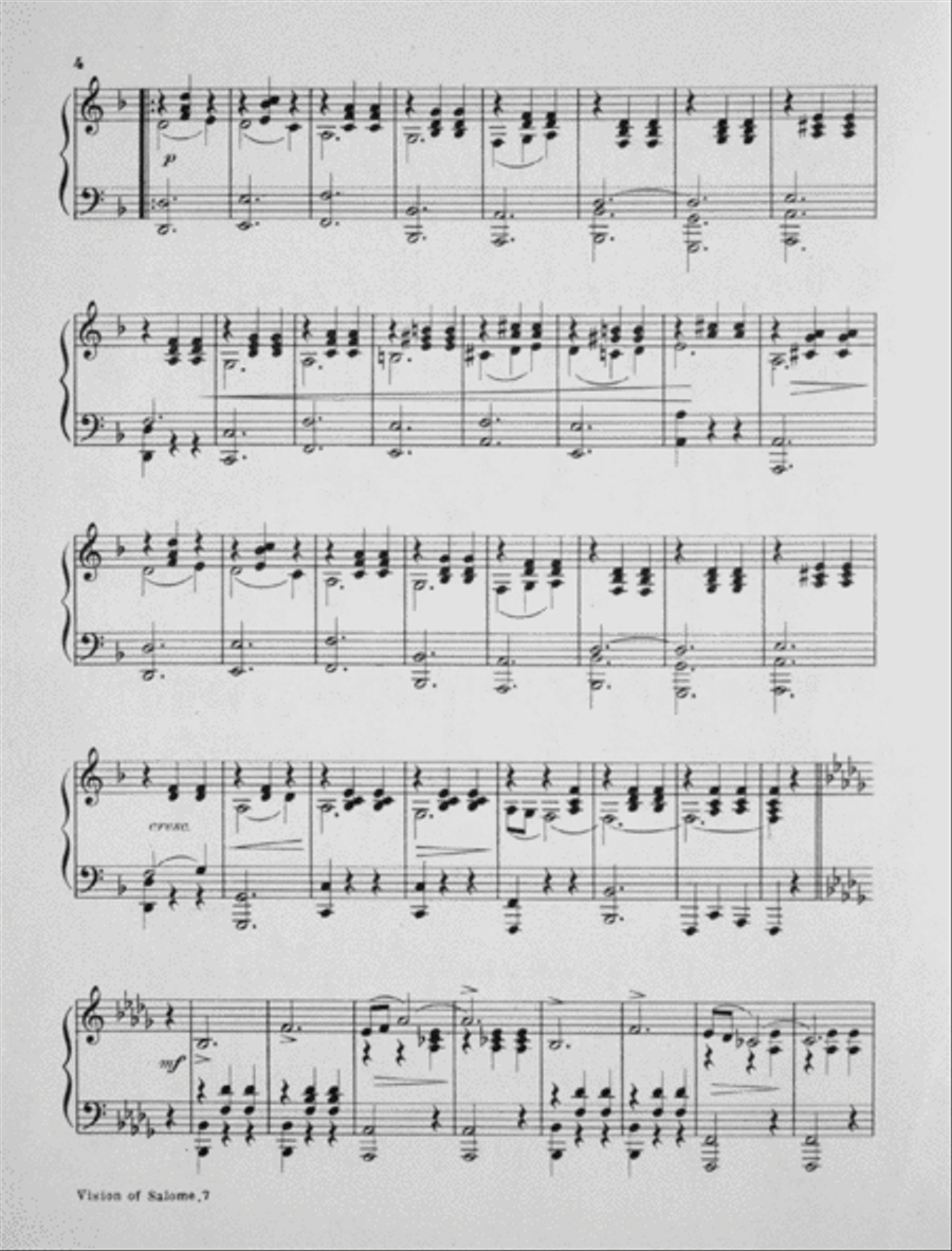 Vision of Salome. Valse Piano Solo scores gallery preview page 4