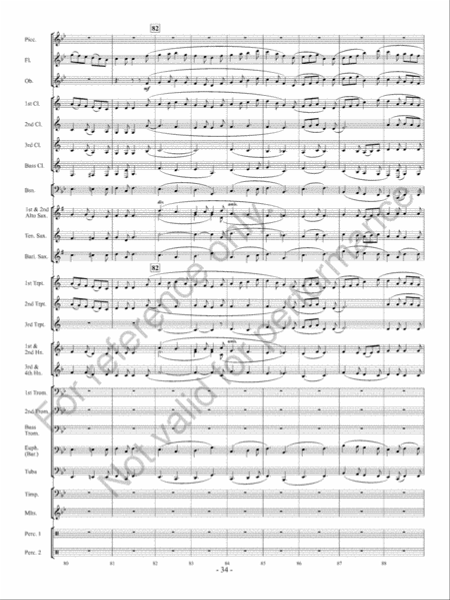Yorkshire Folk Song Suite Concert Band scores gallery preview page 35