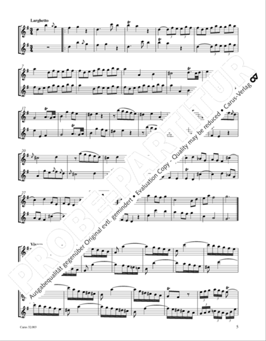 Gesamtausgabe Band 3 (Kammermusik: Duette, Solo- und Triosonaten) Score scores gallery preview page 26